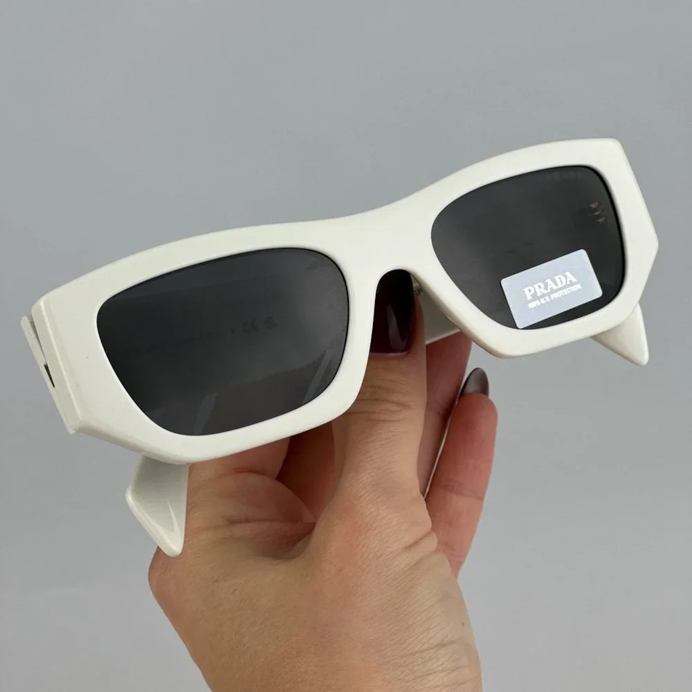 Prada PRA01S 17K08Z Sunglasses White Grey Unisex PR A01S